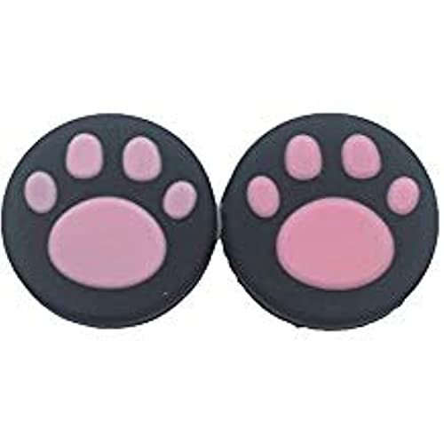 2 x Silicone Analog Controller Thumb Stick Joystick Grips Cap for Nintendo Switch NS/Switch Lite Controller Joy-Con ThumbStick Cute Cat Paw Claw (Pink)