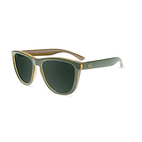Knockaround Premiums Polarized Sunglasses for Men & Women - Impact Resistant Lenses & Full UV400 Protection, Army Green Frames/Aviator Green Lenses