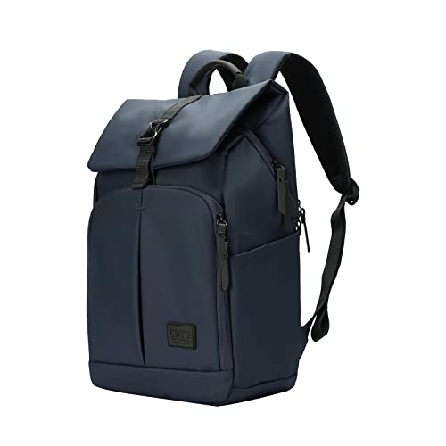 COTS Laptop Backpack for Work, Unisex Business Travel Backpack Fits 15.6 Inch Slim Notebook, Water Resistant College Backpack, Fashion Casual Daypack Gifts for Men & Women, Dark Blue