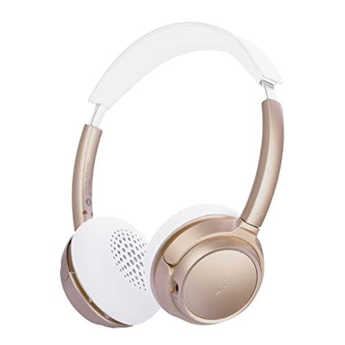 Avantree AH6B - Bluetooth 5.0 Wireless On Ear Headphones, Premium Sound, 22 Hrs Playtime, Soft Padding, Lightweight, Universal Compatible with Cell Phone, Tablet, PC, and Laptop, Champaign Gold