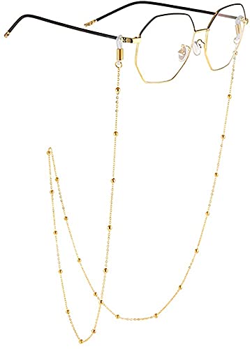 AllenCOCO Glasses Chain, Eyeglass Strap For Women Sunglasses - 14K Gold Eyeglasses Chain, Eye Glasses Holders Around Neck