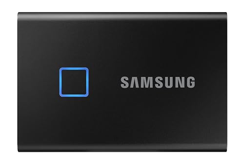 SAMSUNG T7 Touch Portable SSD 2TB ,up to 1050MB/s, USB 3.2 External Solid State Drive, Black (MU-PC2T0K/WW)