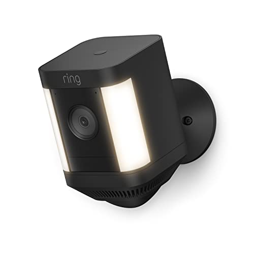 Ring Spotlight Cam Plus, Battery | Two-Way Talk, Color Night Vision, and Security Siren (2022 release) - Black