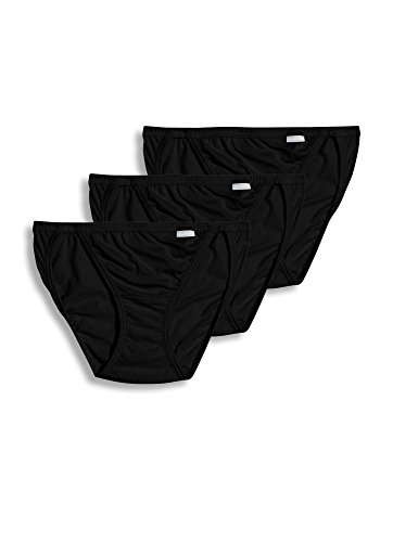 Jockey Women's Underwear Elance String Bikini - 3 Pack, Black, 6