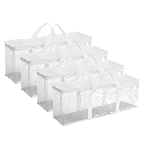 Fasmov White DVD Storage Bags Hold up to 160 DVDs (40 Each Bag), Set of 4