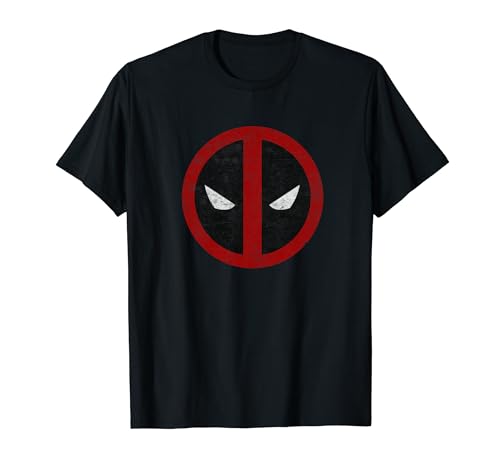 Marvel Comics Retro Classic Deadpool Mask Distressed Icon T-Shirt