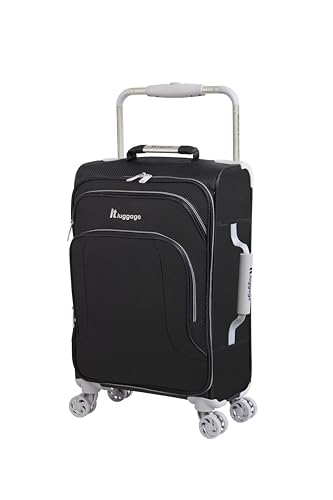 it luggage World's Lightest New York Softside 8 Wheel Spinner, Black, Carry-On 22-Inch