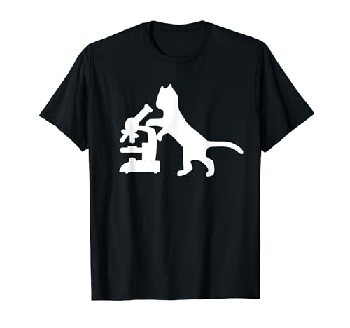 Microscope Cat - Microscope Kitten, Biology Cat, Histology T-Shirt