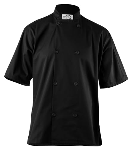 Mercer Culinary mens Traditional chefs jackets, Black, Medium US