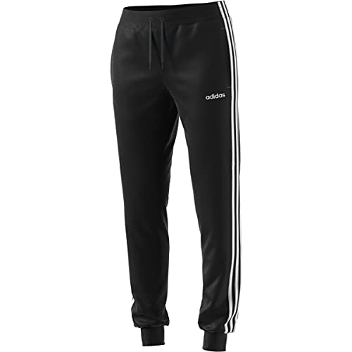 adidas Women's Essentials 3-stripes Tricot Pant, Black/White, Large