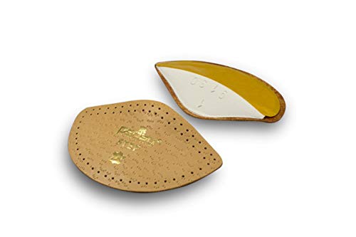 pedag Step | Arch Support Inserts | Durable Foot Arch Support for Flats | Arch Pad and Inserts for Shoes | Self-Adhesive | Ideal for Comfort and Relief | Tan Leather | Medium
