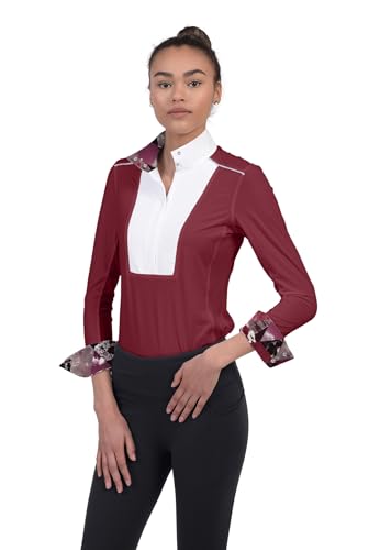 Chestnut Bay SkyCool Liberty Show Long Sleeve Shirt (US, Alpha, Large, Regular, Regular, Barn Red)