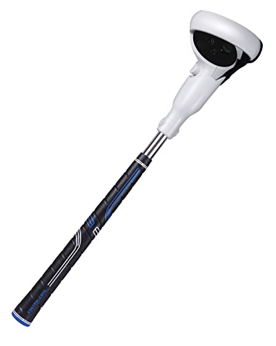 Amavasion VR Golf Club Handle Attachments Accessories Compatible with Meta/Oculus Quest 2 Enhance Immersive VR Game Experience (Black/Blue)