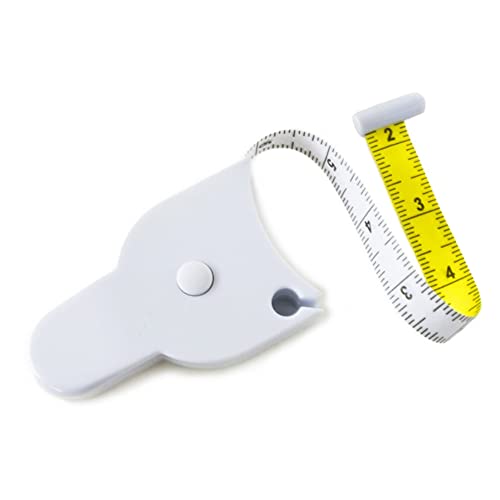 Perfect Body Tape Measure - 80 Inch Automatic Telescopic Tape Measure - Retractable Measuring Tape for Body: Waist, Hip, Bust, Arms, and More (White - 80 inch)