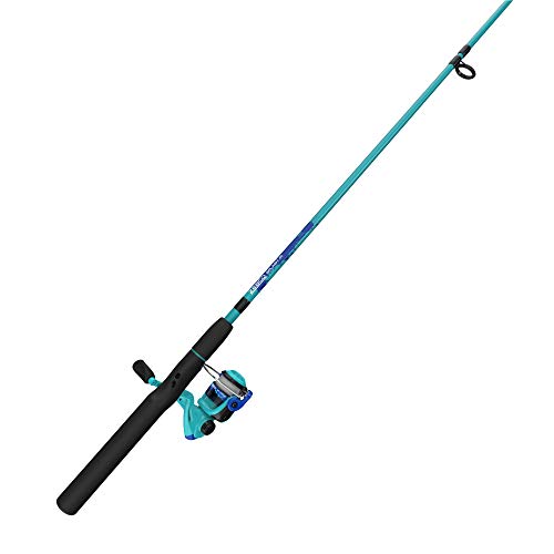 Zebco Splash Junior Spinning Reel and Fishing Rod Combo, 4-Foot 2-Piece Fishing Pole, Size 10 Reel, Changeable Right- or Left-Hand Retrieve, Pre-Spooled with 6-Pound Zebco Line, Blue