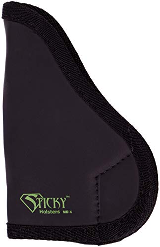 Sticky Holsters Concealment Holster for Men and Women - MD-4 Medium - Fits Glock 43, S&W Shield and Similar with up to 3.6' Barrel - for Left and Right-Hand Draw; IWB and Pocket Carry