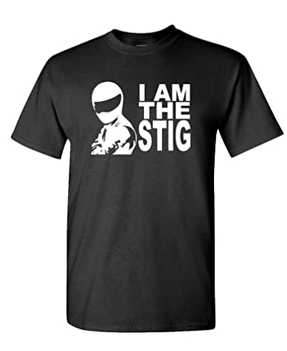 I AM The STIG - car Joke Ricer Gear Funny - Mens Cotton T-Shirt, L, Black