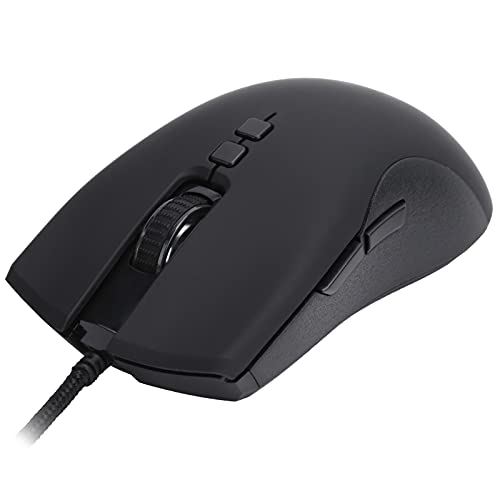 ASHATA 214 Corded Gaming Mouse,7 Keys Wired Ergonomic Optical RGB PC Game Mouse with 800160032006400 DPIs,Plug and Play,for Desktop Notebook Computers