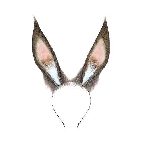 Faylay Bunny Ear Women Rabbit Animal Ears Furry Headband Party Accessories (FZGYAMY)