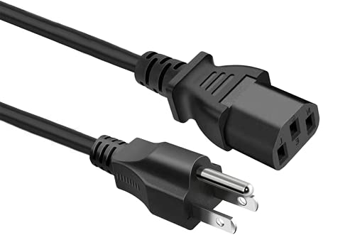 LIANSUM 5 FT 18 AWG 3 Prong Plug AC Cable for Samsung, Toshiba, LG, Sharp, Sony, AOC, BenQ, Acer, Asus, ViewSonic, Dell, Compaq Computer Monitor IBM and LCD TV, Epson Printer, 1.5 Meter PC Power Cord