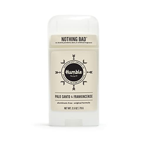 HUMBLE BRANDS Original Formula Aluminum-free Deodorant. Long Lasting Odor Control with Baking Soda and Essential Oils, Palo Santo and Frankincense, Pack of 1