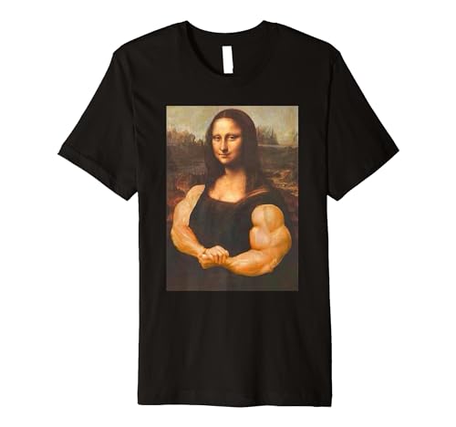 Mona Lisa Bodybuilding Muscle Gym Workout Outfits Premium T-Shirt