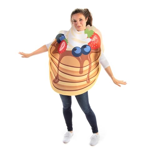 Fluffy Pancakes Halloween Costume - One Size Gourmet Breakfast Food Outfit