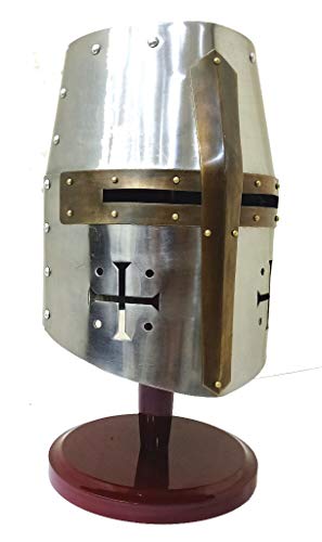 Thor Crusader's Templar's Knight Halloween costumes Helmet (LARP/SCA/Medieval) Silver Rustic Vintage Home Decor Gifts