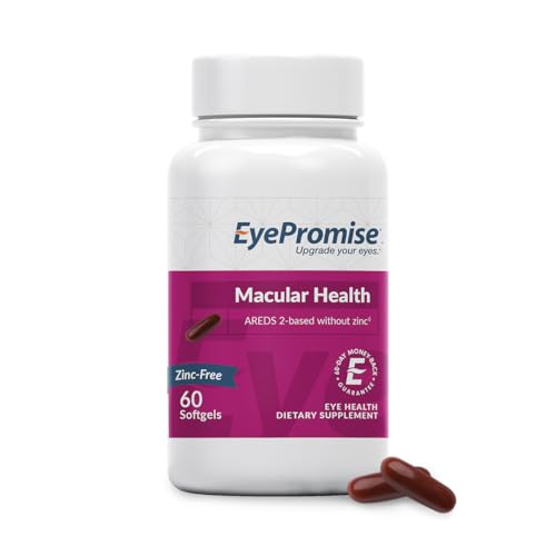 EyePromise Macular Health Eye Vitamin | 60 Softgel Capsules with No Zinc, Containing Lutein, Vitamin C, D, E, Omega-3 Fish Oil, and Zeaxanthin |