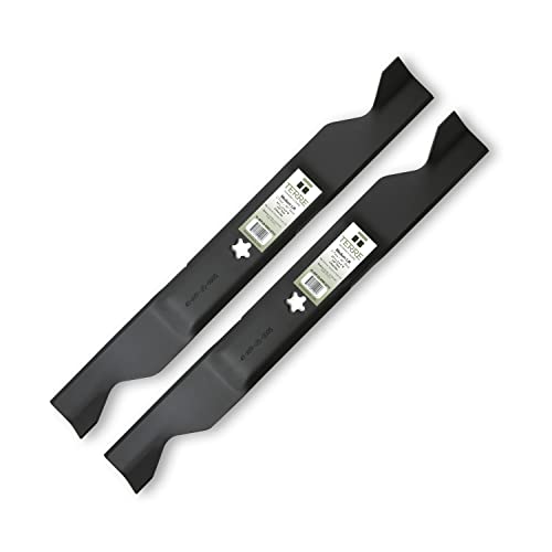 Terre Products, 2 Pack Medium Lift Lawn Mower Blades, 46 Inch Cut, Compatible with Craftsman, Husqvarna, Poulan, AYP, Replacement for 33266, 403107, 405380, 532405380