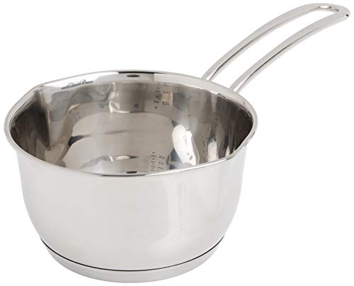 Küchenprofi Stainless Steel Saucepan with Clad Bottom, 16-Ounce,Silver