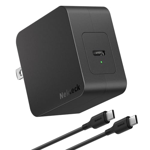 Nekteck 60W USB C Charger [GaN Tech], PD 3.0 Fast Charging [USB-IF & ETL Certified] with Foldable Plug, Compatible with MacBook Air/Pro, iPhone 15