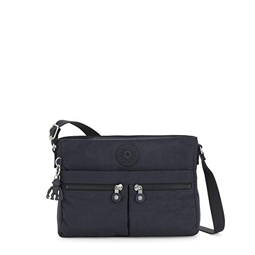 Kipling womens Women's New Angie Handbag, Lightweight Bag, Nylon Travel Crossbody Bag, Blue Bleu 2, 10.5 L X 8 H X 2 D US