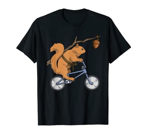 Bicycle Squirrel Tshirt Women Squirrel Shirt Kids Birdfeeder T-Shirt