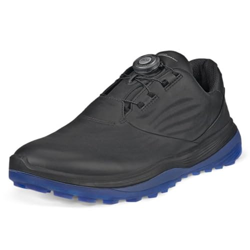 ECCO Men's LT1 BOA Hybrid Waterproof Golf Shoe, Black, 13-13.5