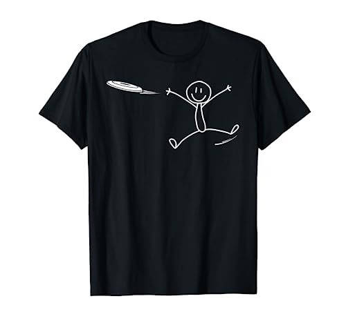 Frisbee Stickman Disc Golf Funny Ultimate Frisbee Game T-Shirt