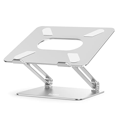 BoYata Laptop Stand, Laptop Holder, Multi-Angle Stand with Heat-Vent, Adjustable Notebook Stand for Laptop up to 17 inches