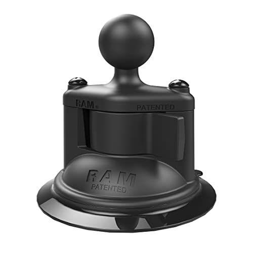 RAM MOUNTS Twist-Lock Composite Suction Cup Base with Ball RAP-B-224-1U with B Size 1' Ball