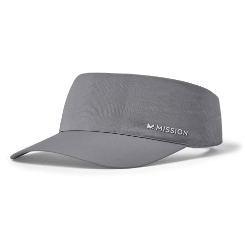MISSION Cooling Visor, Charcoal - Unisex Fit for Men & Women - Lightweight & Durable - Cools Up to 2 Hours - UPF 50 Sun Protection - Machine Washable