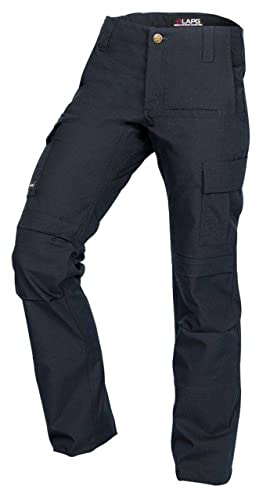 LA Police Gear Stretch Ops Women's Tactical Pants, 7 Pocket Cargo Pants for Women, Ladies Durable Outdoor Flex Hiking Pants - Navy - 4 - Short