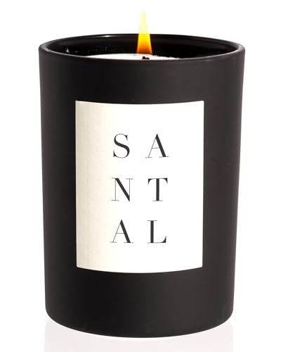 Brooklyn Candle Studio Santal Noir Candle | Vegan Soy Wax Luxury Scented Candle, Hand Poured in The USA, 70 Hour Slow Burn Time (10 oz)