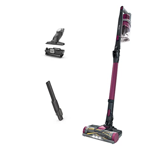 Shark IZ163H Pet Plus Cordless Stick Vacuum with Self-Cleaning Brushroll and HEPA Filter, Lightweight Deep Cleaning Vacuum for Carpet and Hard Floors, Folds for Easy Storage, 40-min Runtime, Raspberry
