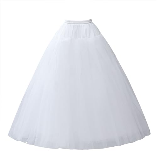 CEZOM Hoopless Petticoat Crinoline Underskirt Slips for Wedding Dress MPT022