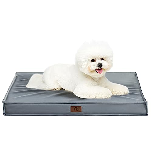 Western Home Outdoor Dog Bed Waterproof, Orthopedic Foam Dog Beds with Removable and Washable Cover, Durable Dog Bed for Small Dogs (30x20x3 Inches)