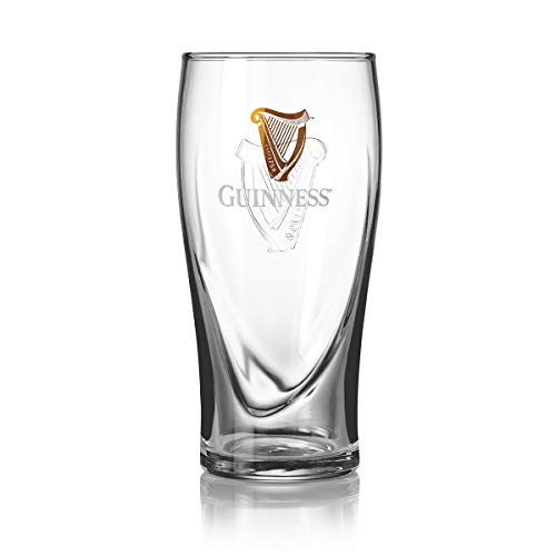 Guinness Gravity Official Beer Pint Glass | Large 20oz Pints Drinking Thick Beer Glasses Beer 20 oz Glasses