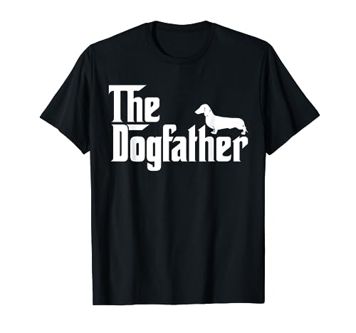 The Dogfather Dachshund T-Shirt Funny Father Dog Lover T-Shirt