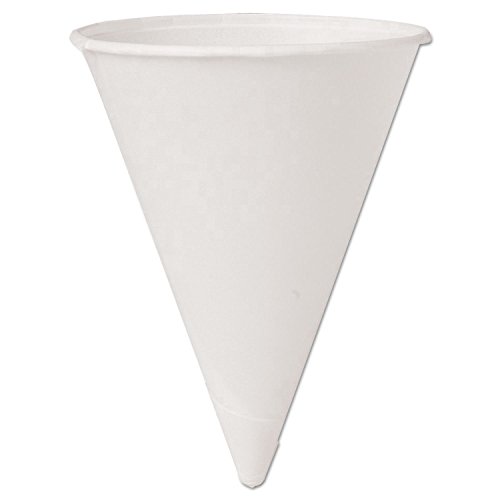 SOLO Cup Company 4BR-2050 200 Piece Cone Water Cups, Cold, Paper, 4 oz, White, 1 Count (Pack of 1), Gray