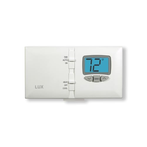 Lux DMH110-A04 Mechanical Non-Programmable Thermostat, 1 Heat, 1 Cool