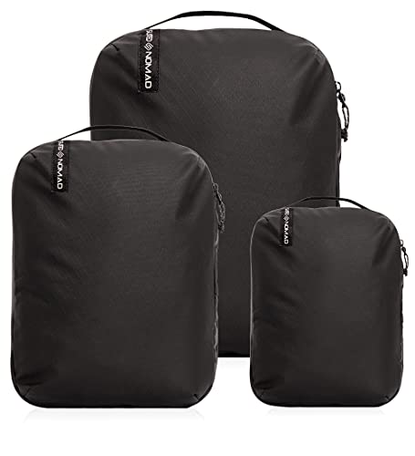 Adventure Travel Packing Cubes, IP65 Water&Dust Proof Organizer Wet Bags (3Piece/Waterproof, Jet Black)