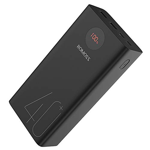 ROMOSS 40000mAh Portable Charger, 18W PD External Power Bank, USB C Fast Charging, Battery Pack LED Display with 3 Outputs & 2 Inputs, Compatible with iPhone 15/14/13, iPad, Galaxy, Android and More
